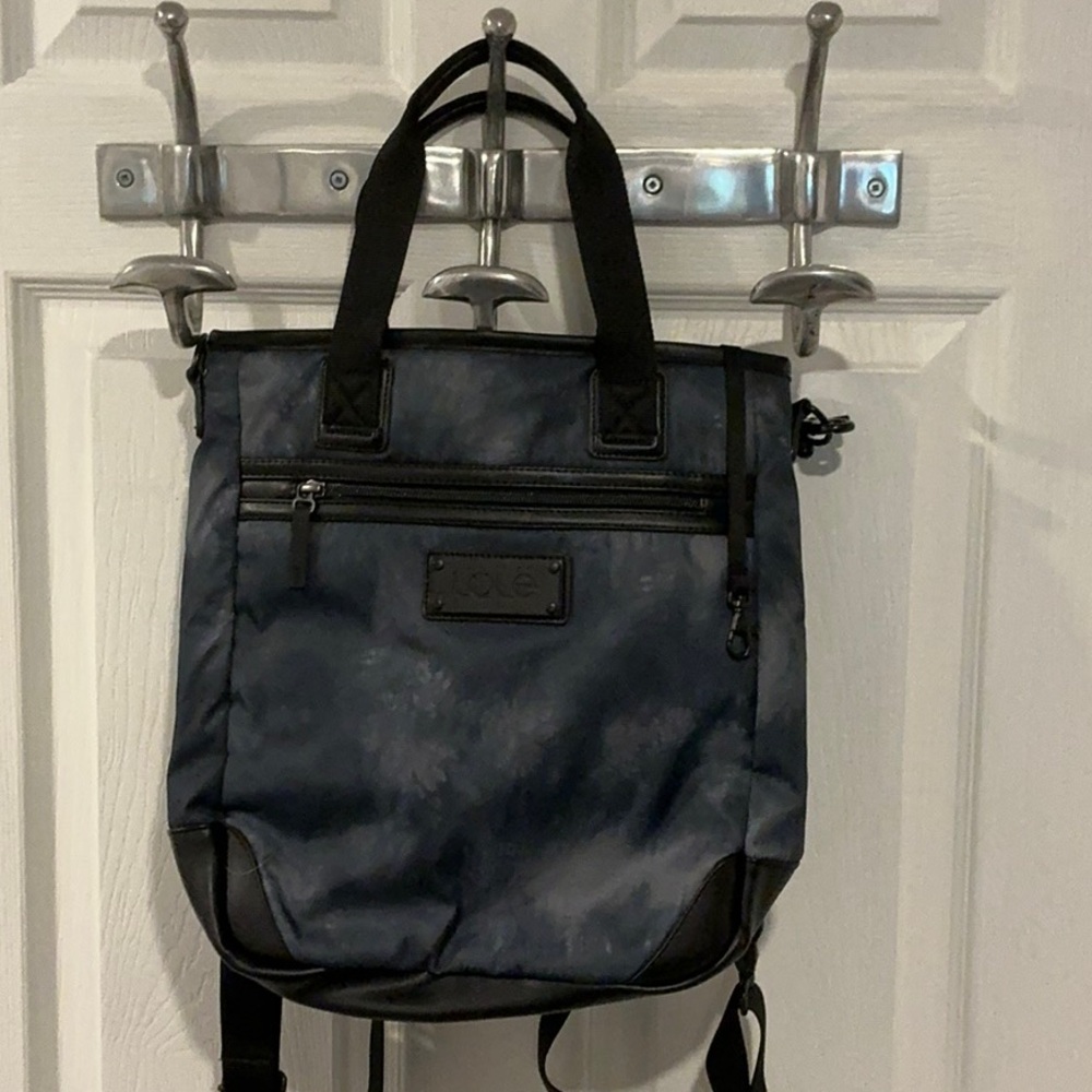 Black and Gray Convertible Backpack with Modern Design